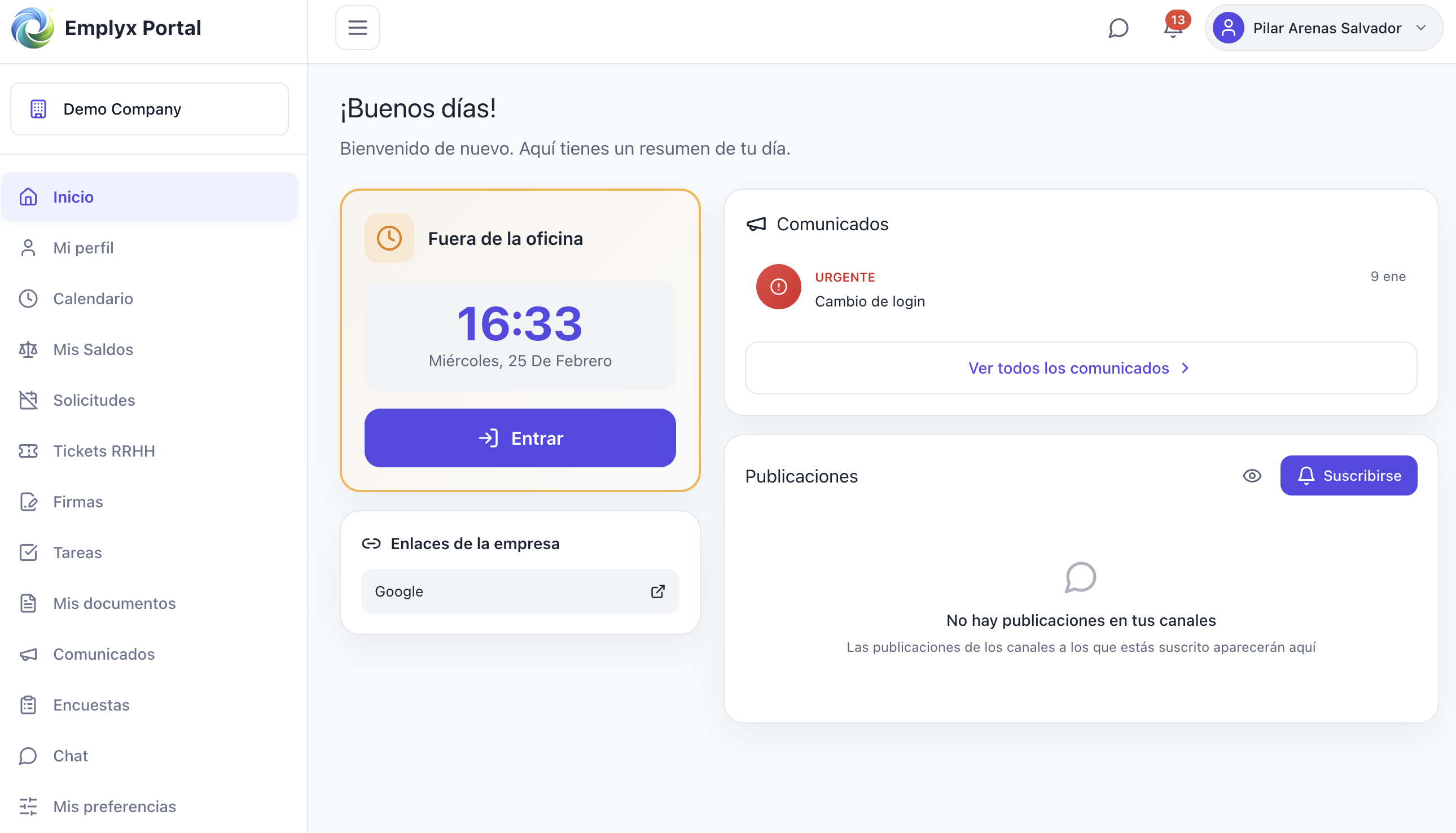 Portal del empleado con Emplyx